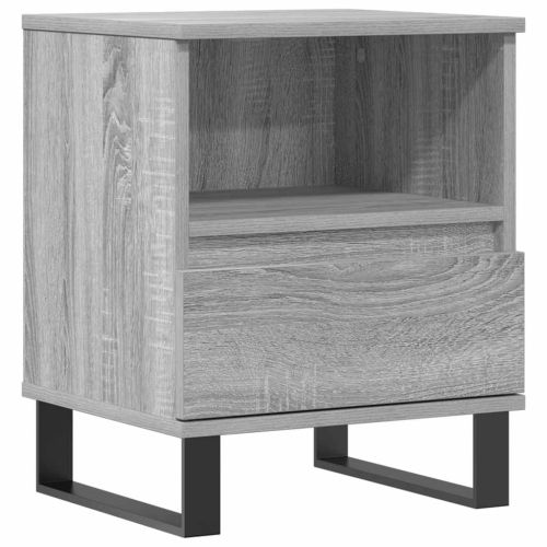 Нощно шкафче сив сонома 40x35x50 см инженерно дърво