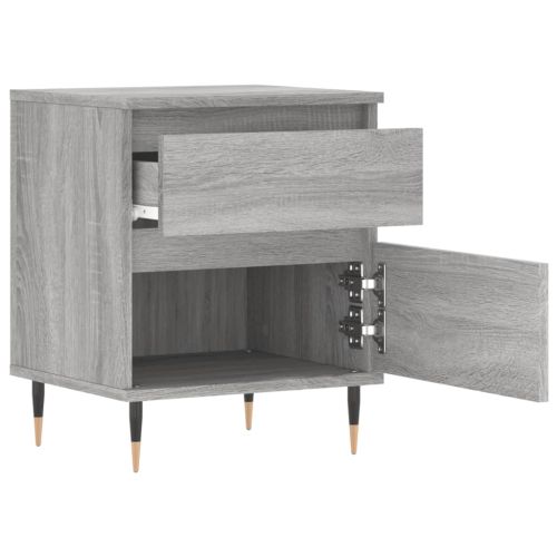 Нощни шкафчета 2 бр сив сонома 40x35x50 см инженерно дърво