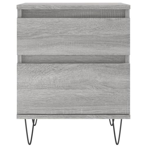Нощно шкафче сив сонома 40x35x50 см инженерно дърво