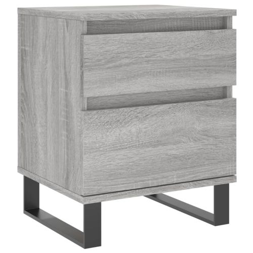 Нощно шкафче сив сонома 40x35x50 см инженерно дърво