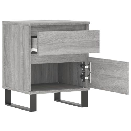 Нощни шкафчета 2 бр сив сонома 40x35x50 см инженерно дърво