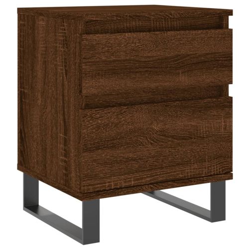 Нощни шкафчета 2 бр кафяв дъб 40x35x50 см инженерно дърво