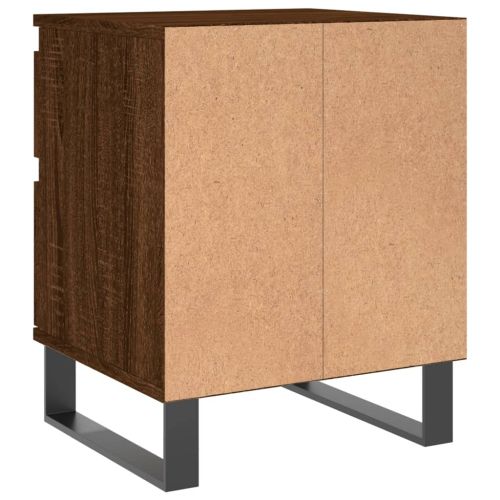 Нощни шкафчета 2 бр кафяв дъб 40x35x50 см инженерно дърво