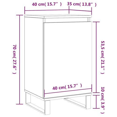 Бюфет дъб сонома 40x35x70 см инженерно дърво
