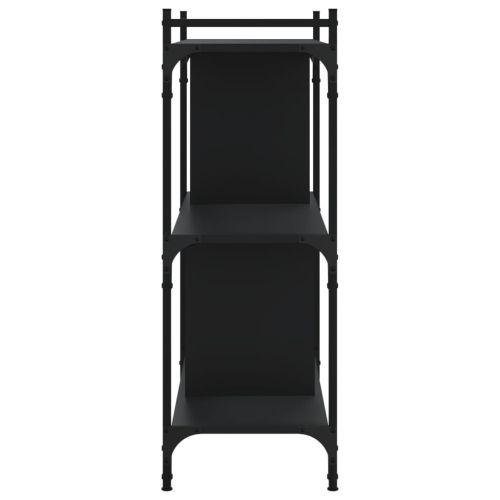 Библиотека 3 рафта черна 76x32x88 см инженерно дърво