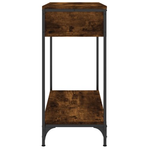 Конзолна маса, опушен дъб, 75x34,5x75 см, инженерно дърво
