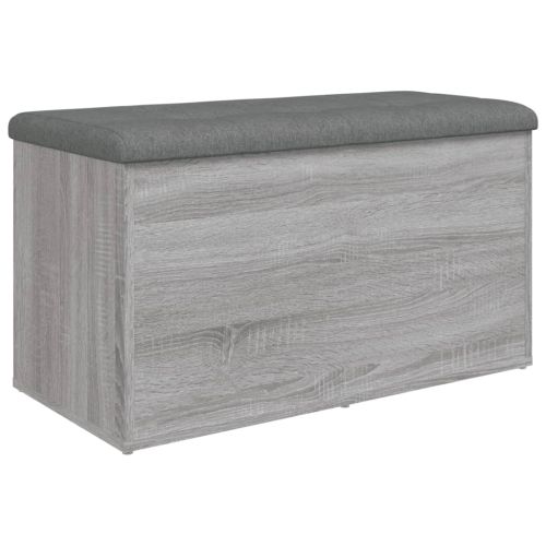 Пейка за съхранение, сив сонома, 82x42x45 см, инженерно дърво