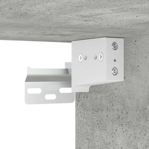 Стенни шкафове с LED светлини за телевизор, 2 бр, бетонно сив, 40x30x60,5 см