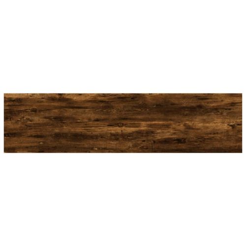 Стенни рафтове 4 бр опушен дъб 40x10x1,5 см инженерно дърво