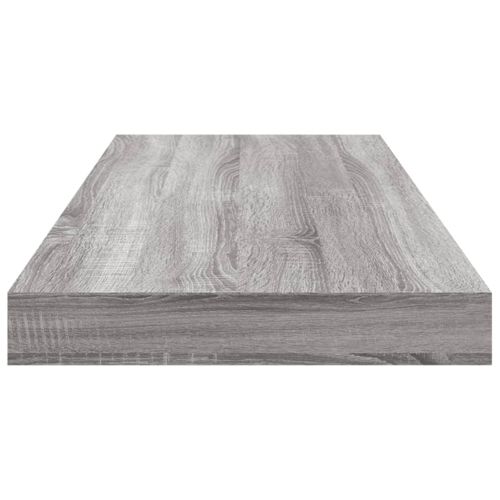 Стенни рафтове 4 бр сив сонома 60x10x1,5 см инженерно дърво