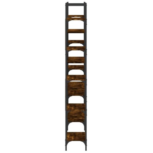 Етажерка за книги опушен дъб 155,5x24x166,5 см инженерно дърво