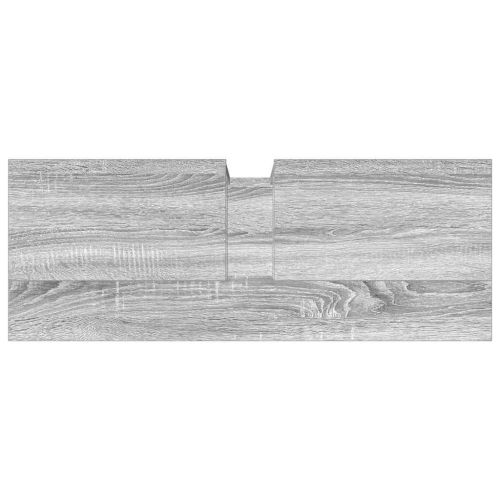 Шкаф за мивка, сив сонома, 80x30x60 см, инженерно дърво