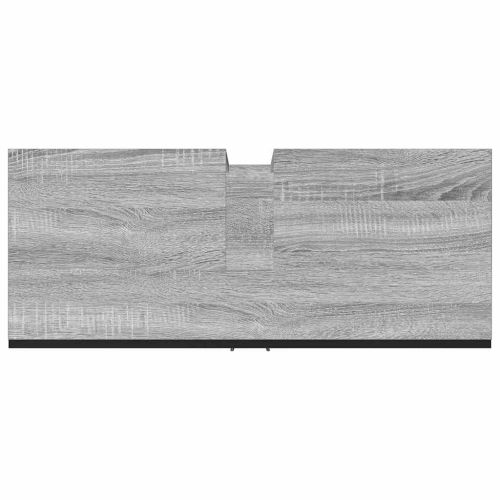 Шкаф за мивка за баня, сив сонома, 80x33x60 см, инженерно дърво