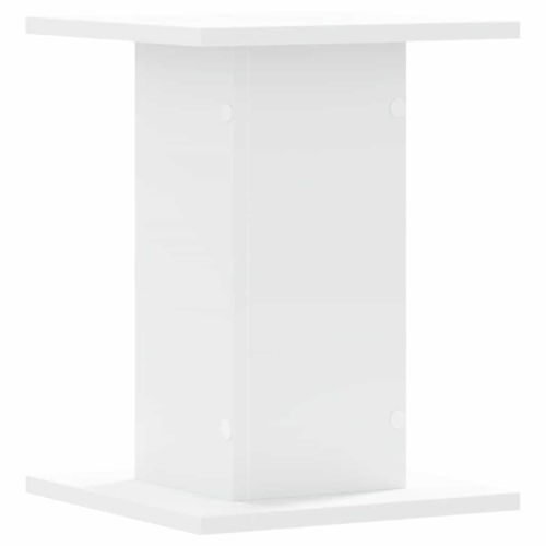 Стойки за тонколони 2 бр бели 30x30x40 см инженерно дърво