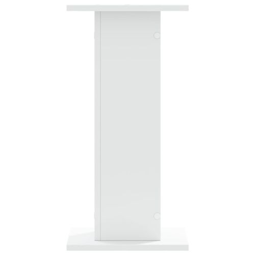 Стойки за тонколони 2 бр бели 30x30x60 см инженерно дърво