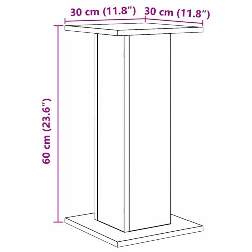 Стойки за тонколони 2 бр дъб артизан 30x30x60см инженерно дърво