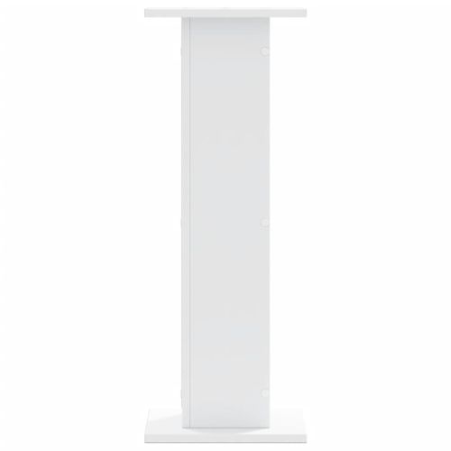 Стойки за тонколони 2 бр бели 30x30x80 см инженерно дърво