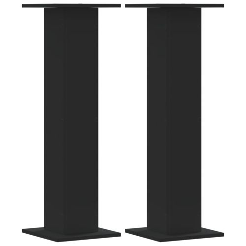Стойки за тонколони 2 бр черни 30x30x95 см инженерно дърво