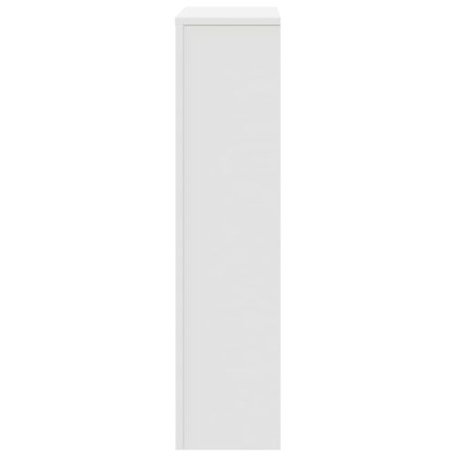 Капак за радиатор, бял, 78x20x82 см, инженерно дърво