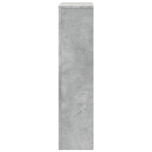 Капак за радиатор, бетонно сив, 78x20x82 см, инженерно дърво