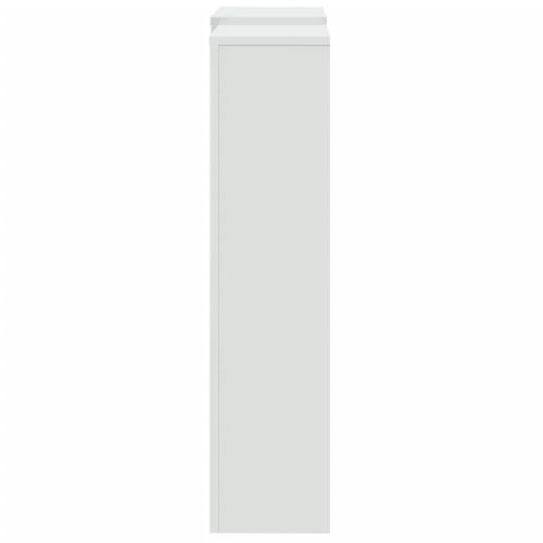 Капак за радиатор, бял, 205x21,5x83,5 см, инженерно дърво