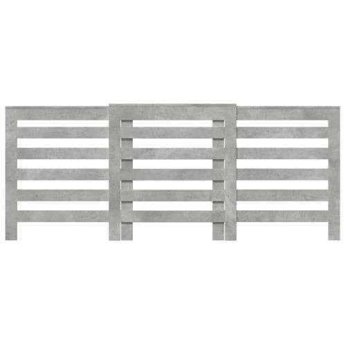 Капак за радиатор, бетонно сив, 205x21,5x83,5см инженерно дърво