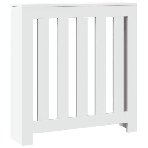 Капак за радиатор, бял, 78x20x82 см, инженерно дърво