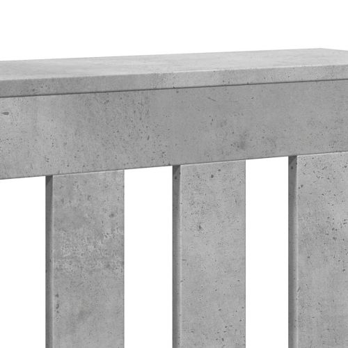 Капак за радиатор, бетонно сив, 205x21,5x83,5см инженерно дърво