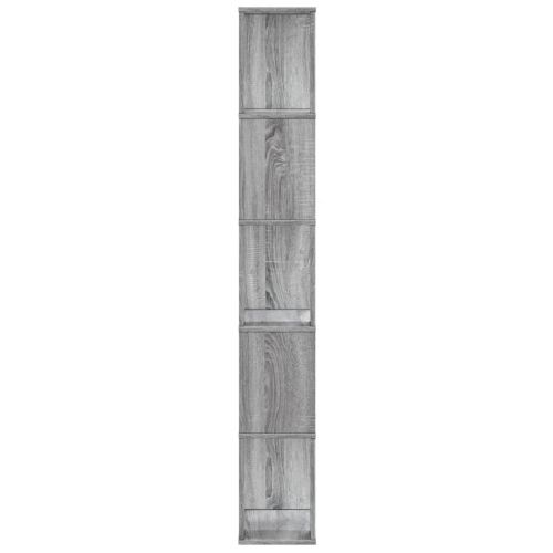 Библиотека 5 рафта сив сонома 45x23,5x162,5 см инженерно дърво