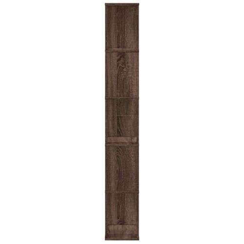Библиотека 5 рафта кафяв дъб 45x23,5x162,5 см инженерно дърво