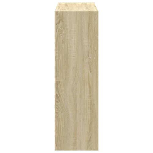 Библиотека, сонома дъб, 102x32x102 см, инженерно дърво