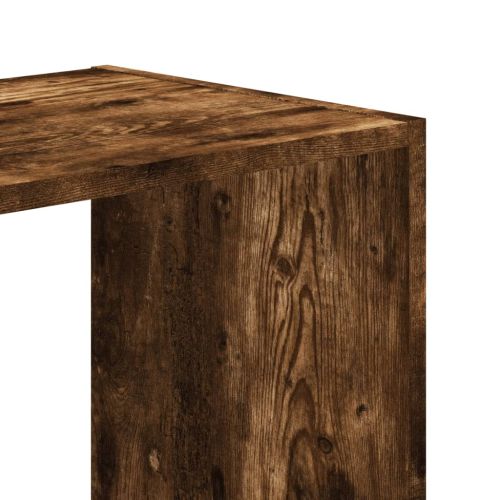 Библиотека, опушен дъб, 68,5x32x68,5 см, инженерно дърво