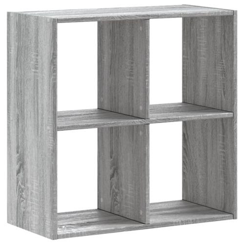 Библиотека, сив сонома, 68,5x32x68,5 см, инженерно дърво
