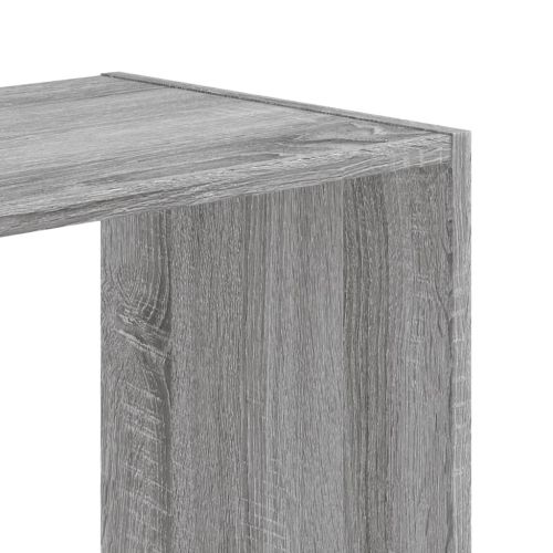 Библиотека, сив сонома, 68,5x32x68,5 см, инженерно дърво