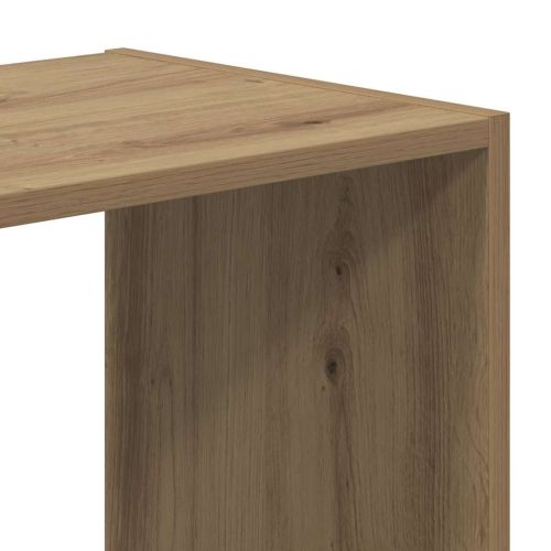 Библиотека, дъб артизан, 68,5x32x68,5 см, инженерно дърво