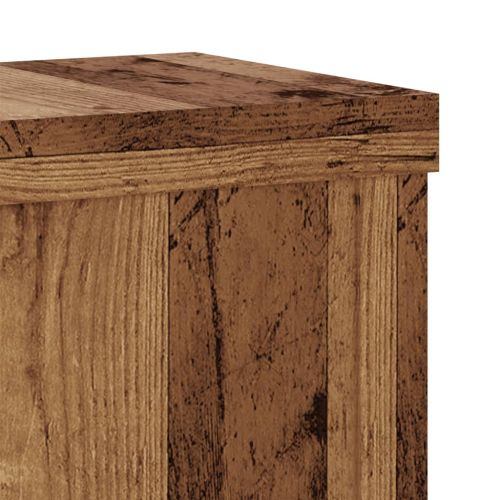 Стойки за растения 2 бр старо дърво 10x10x18 см инженерно дърво