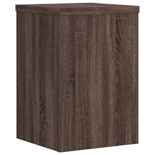 Стойки за растения 2 бр кафяв дъб 20x20x30 см инженерно дърво