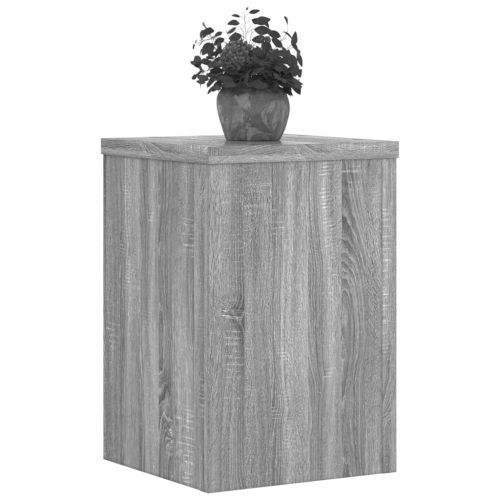 Стойки за растения 2 бр сив сонома 25x25x35 см инженерно дърво