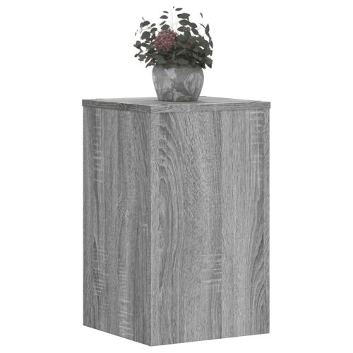Стойки за растения 2 бр сив сонома 30x30x50 см инженерно дърво