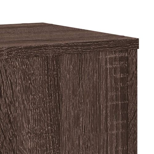 Стойки за растения 2 бр кафяв дъб 30x30x50 см инженерно дърво