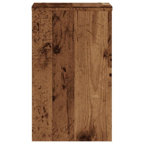 Стойки за растения 2 бр старо дърво 30x30x50 см инженерно дърво