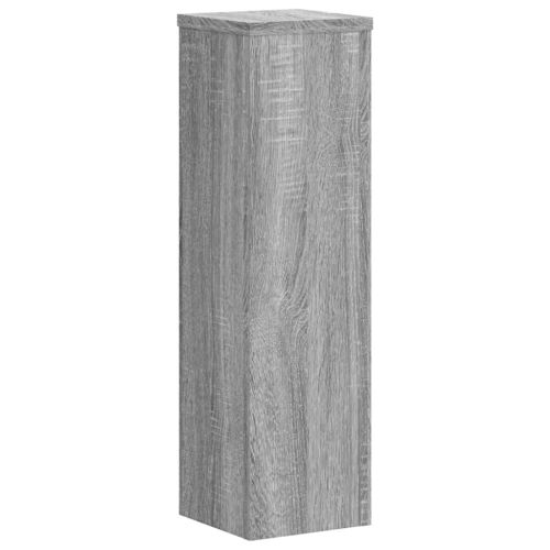 Стойки за растения 2 бр сив сонома 17x17x60 см инженерно дърво