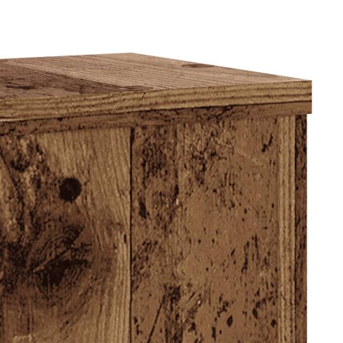 Стойки за растения 2 бр старо дърво 17x17x60 см инженерно дърво