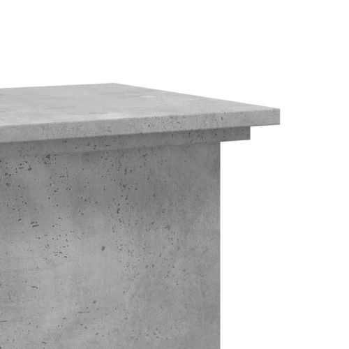Поставка за растения бетонно сив 33x33x100 см инженерно дърво