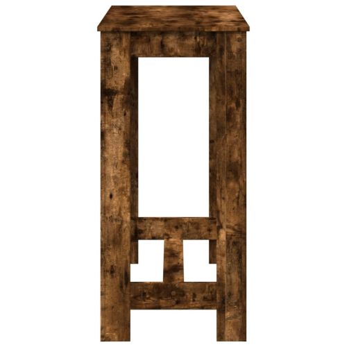 Бар маса, опушен дъб, 102x50x103,5 см, инженерно дърво