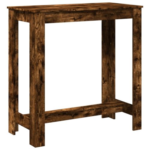 Бар маса, опушен дъб, 102x50x103,5 см, инженерно дърво