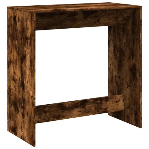 Бар маса, опушен дъб, 102x50x103,5 см, инженерно дърво