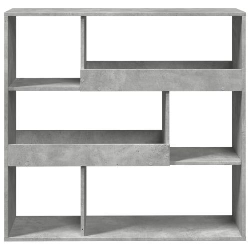 Библиотека/разделител за стая, бетонно сива, 100x33x94,5 см