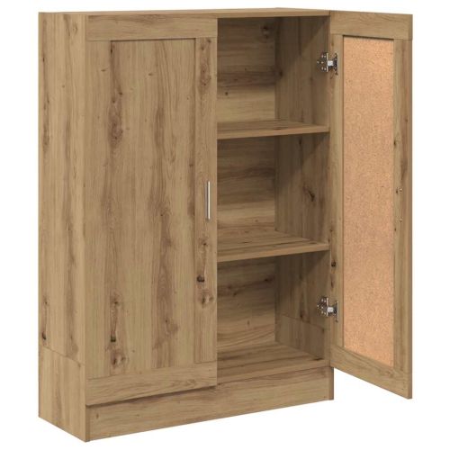 Библиотека, дъб артизан, 82,5x30,5x115 см, инженерно дърво