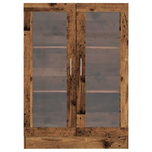 Шкаф за книги, старо дърво, 82,5x30,5x115 см, инженерно дърво